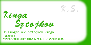 kinga sztojkov business card